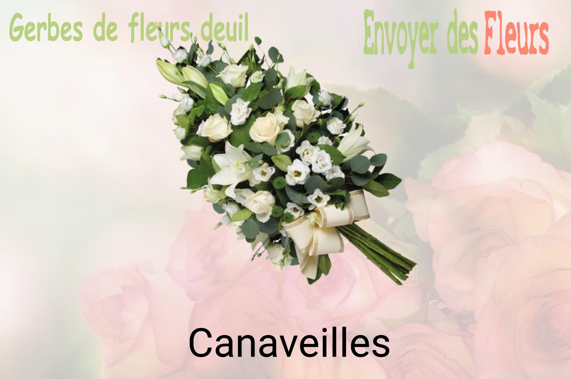 Gerbe de fleurs de deuil livrée à Canaveilles